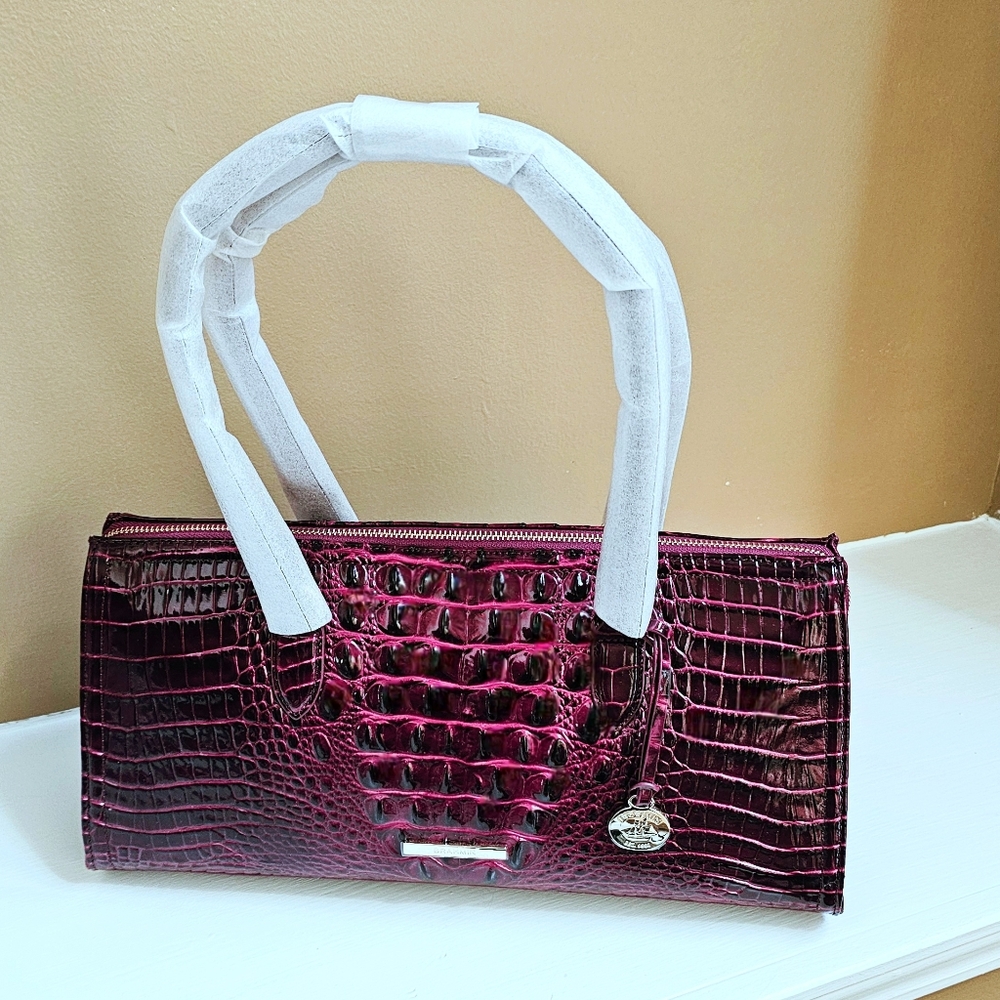 NWT Brahmin CHERRY LACQUER Sophia w/Veronica Wallet - Picture 6 of 16